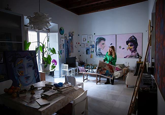 El estudio de Luz López está en la Casa de las Rejas.